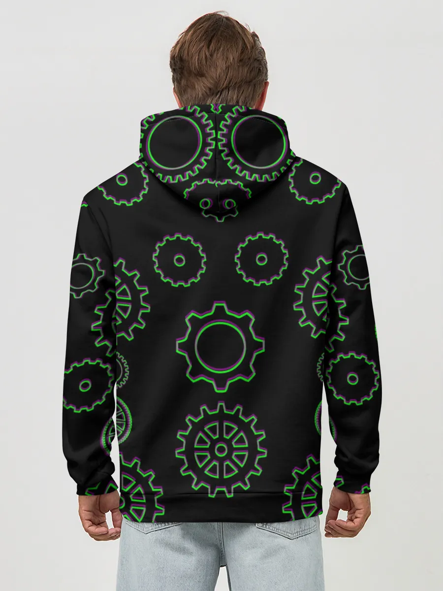 Худи мужской база хлопок / Gears steampunk