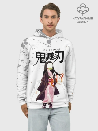Худи мужской база хлопок / Nezuko Kamado Kimetsu no Yaiba