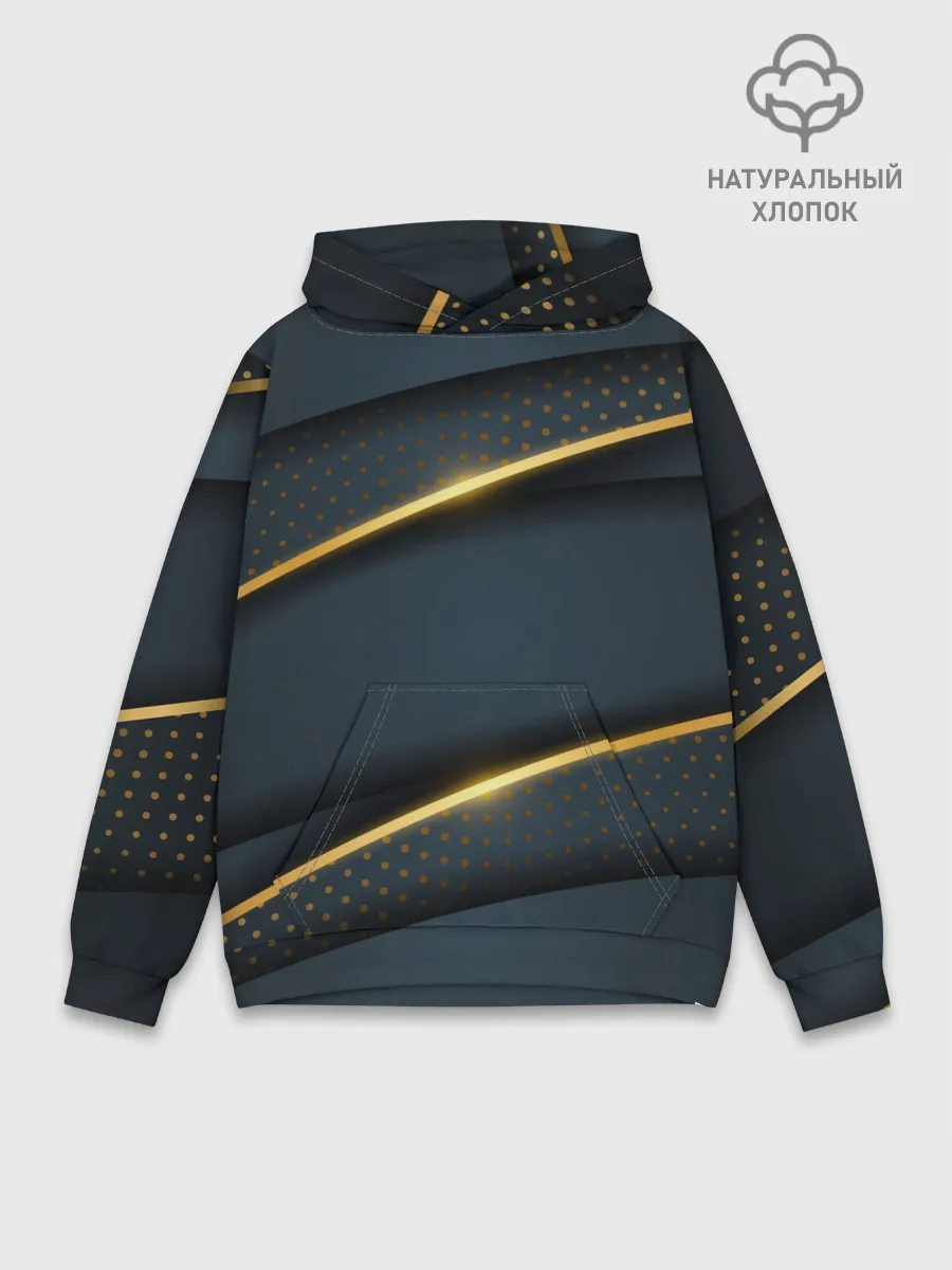 Худи мужской база хлопок / 3D luxury gold