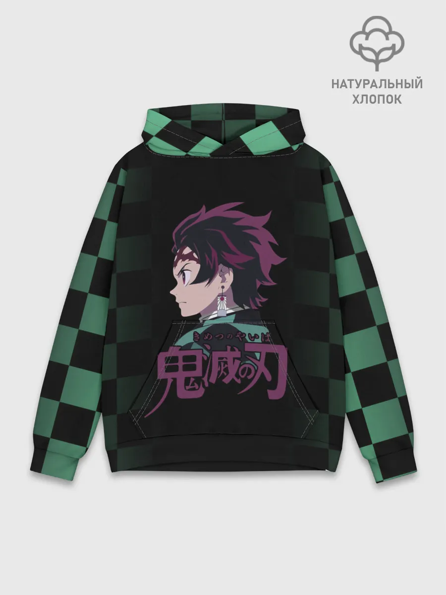 Худи мужской база хлопок / Танджиро Камадо Kimetsu no Yaiba