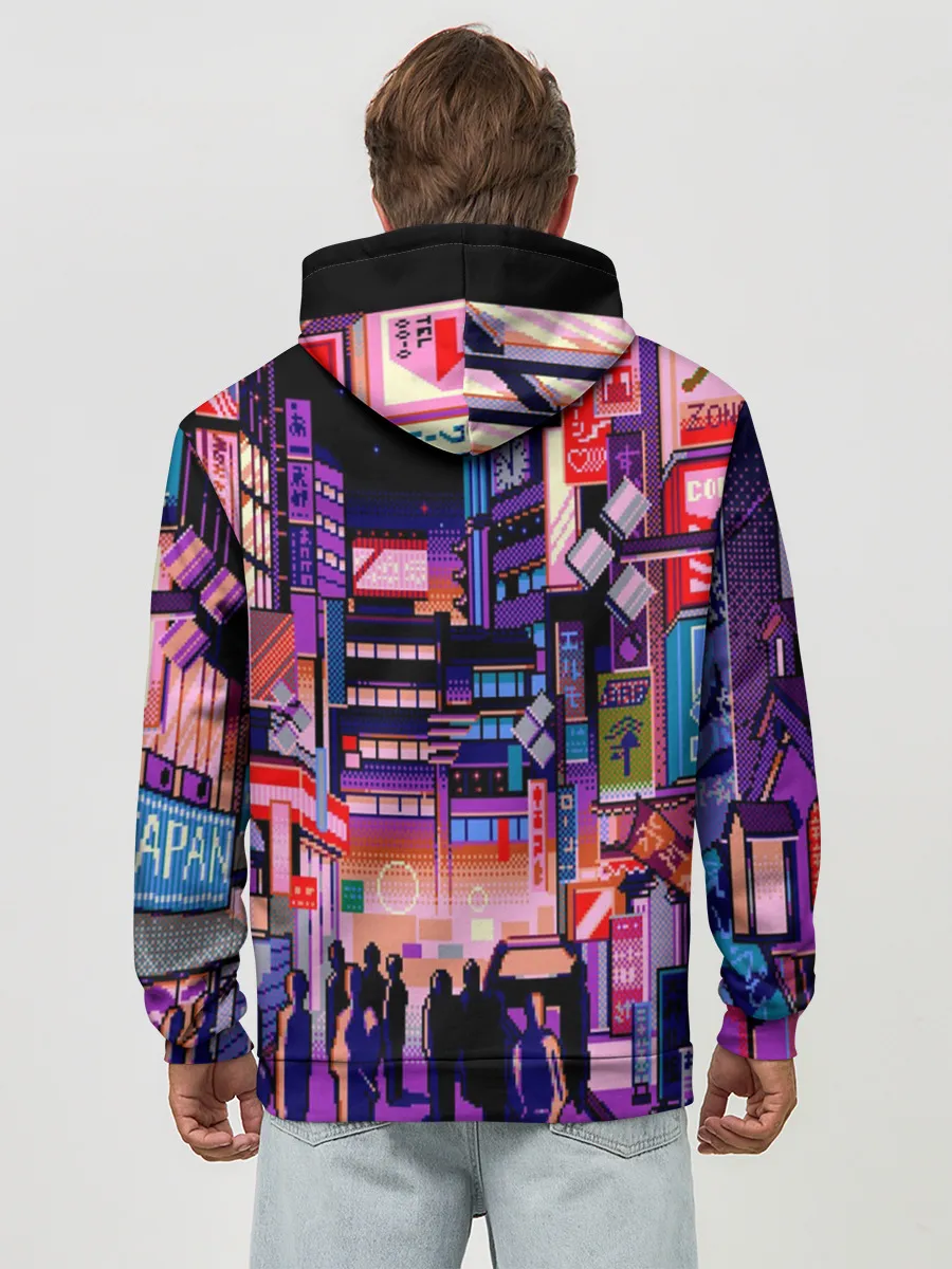 Худи мужской база хлопок / Переулок Токио