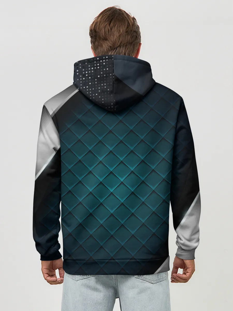 Худи мужской база хлопок / 3D luxury metal