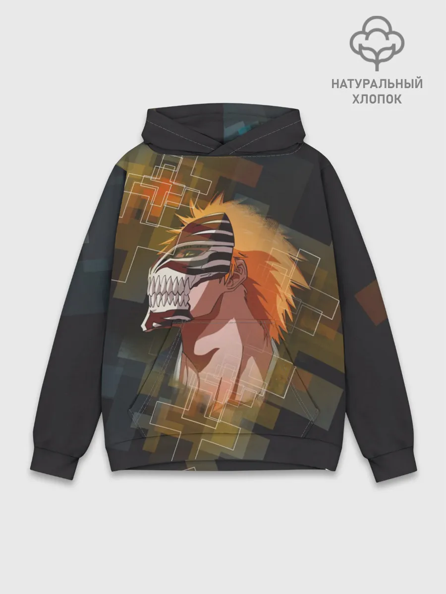 Худи мужской база хлопок / Блич. Маска