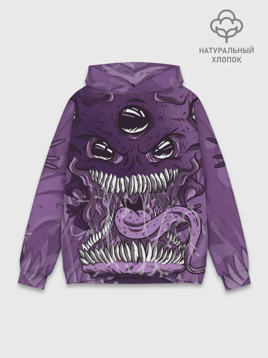 Худи мужской база хлопок / Инопланетное чудовище
