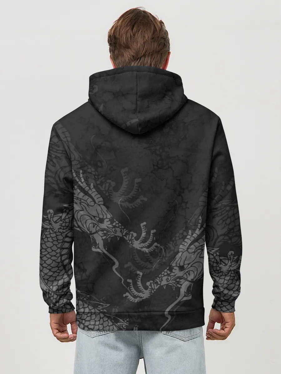 Худи мужской база хлопок / Chinese Dragons