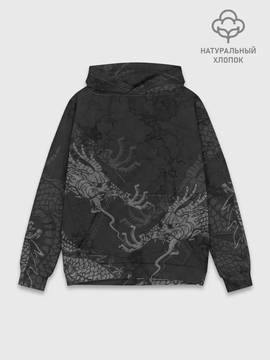 Худи мужской база хлопок / Chinese Dragons