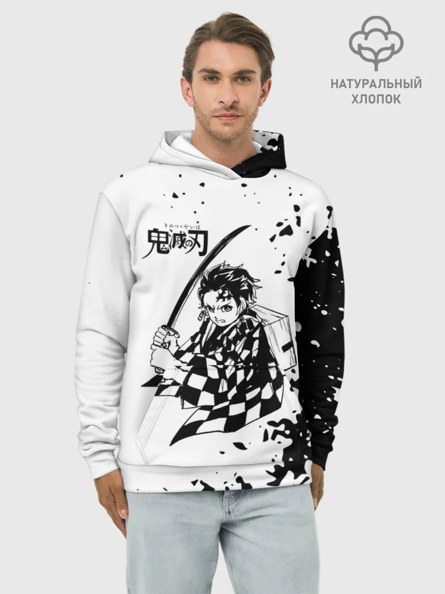 Худи мужской база хлопок / Танджиро | Клинок, рассекающий демонов