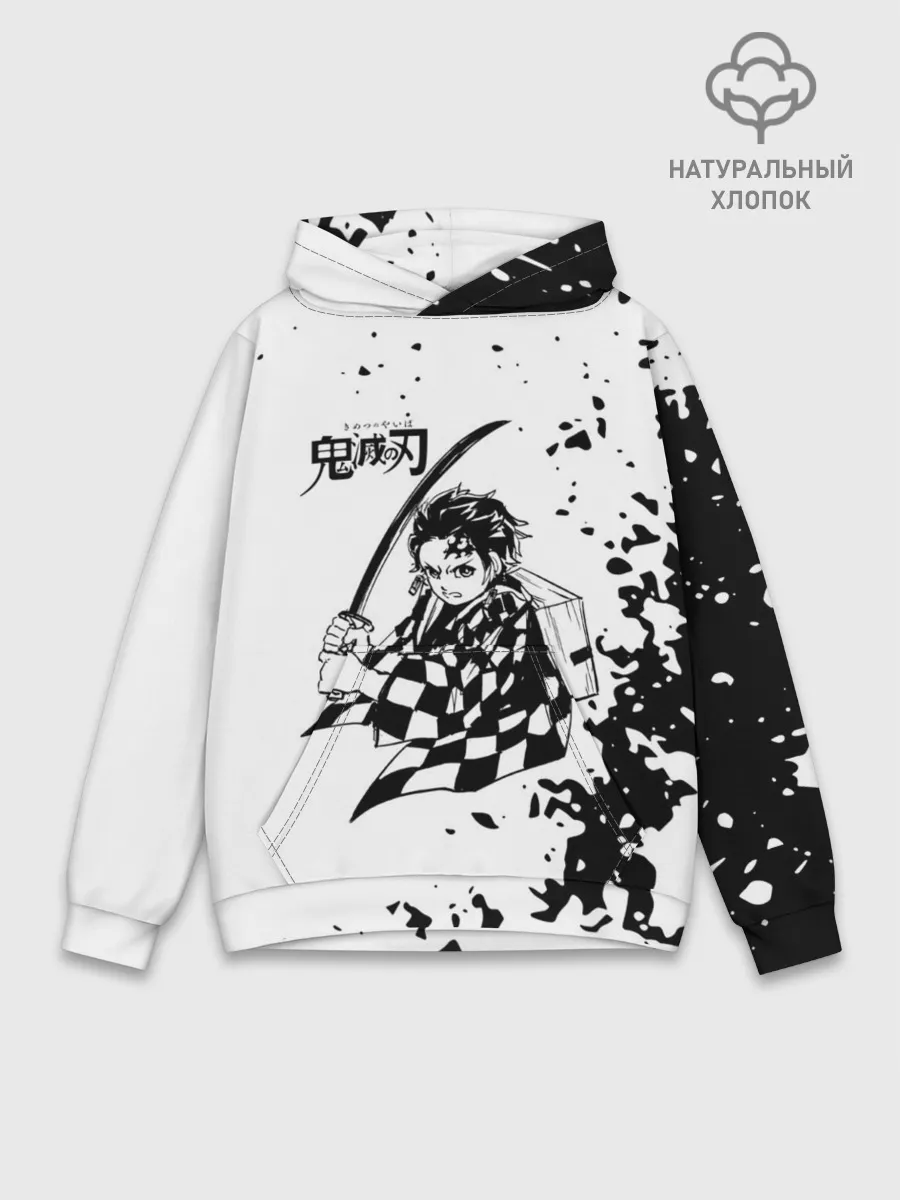 Худи мужской база хлопок / Танджиро | Клинок, рассекающий демонов