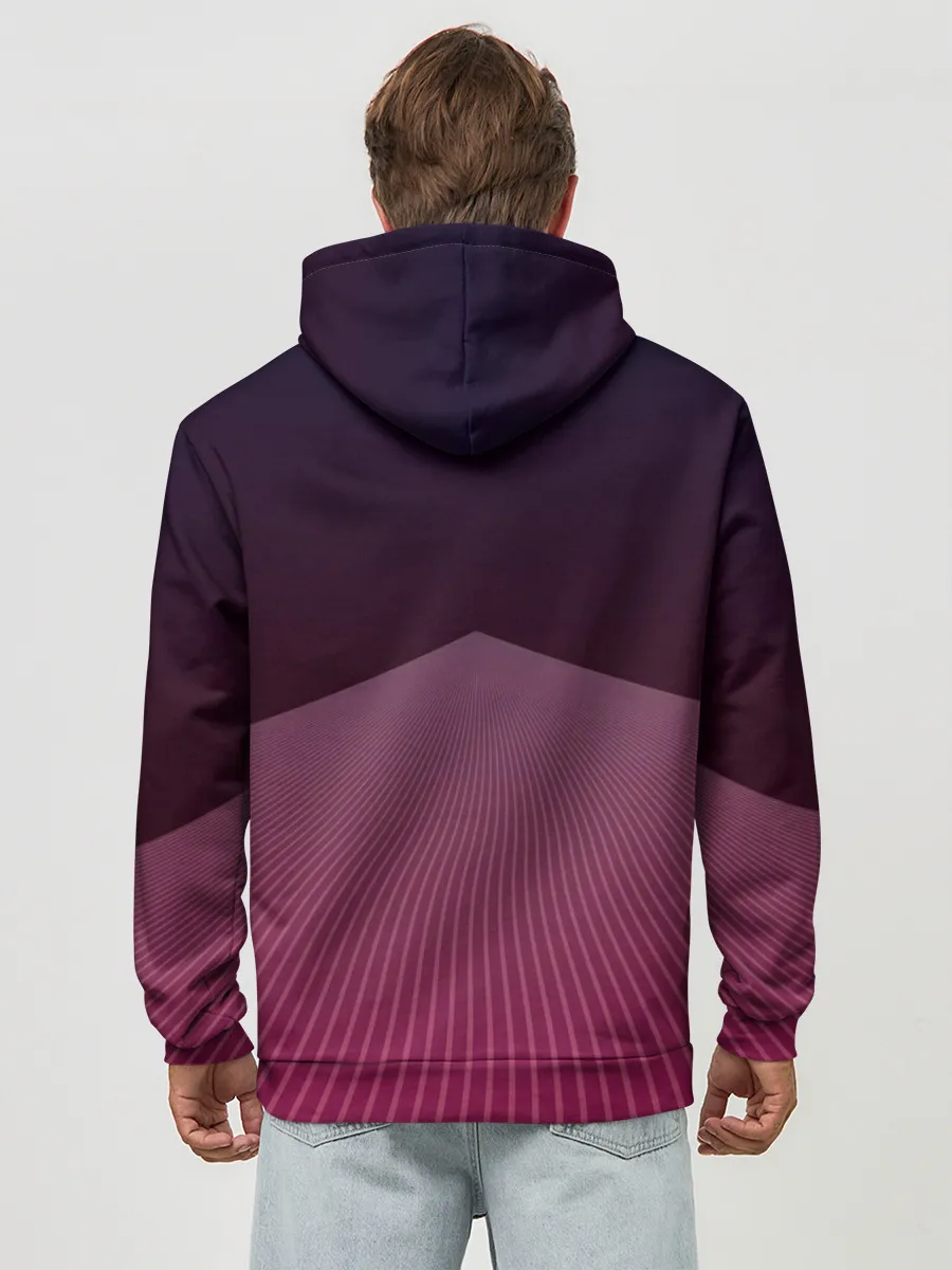 Худи мужской база хлопок / Неоновая дорога