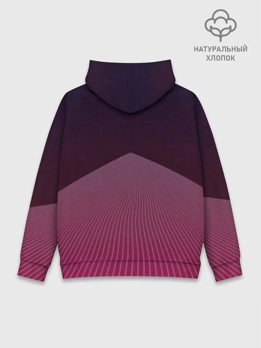 Худи мужской база хлопок / Неоновая дорога