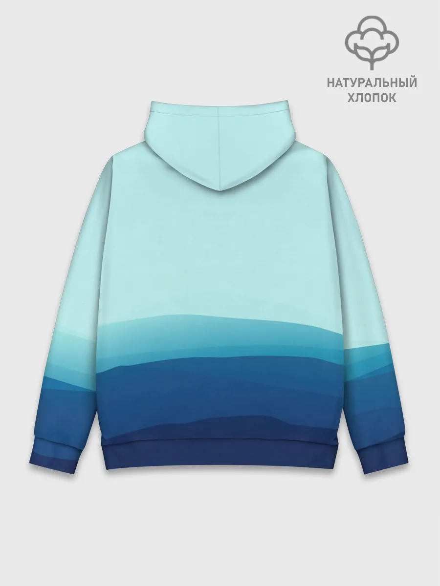 Худи мужской база хлопок / Море