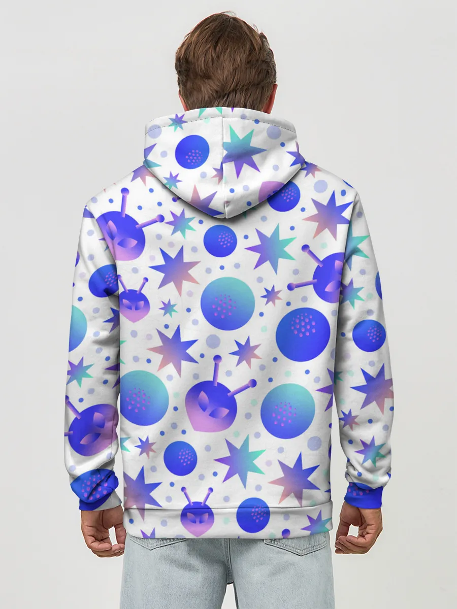 Худи мужской база хлопок / Яркая галактика