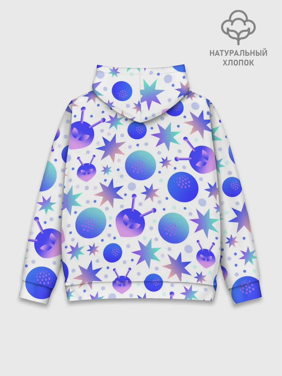Худи мужской база хлопок / Яркая галактика