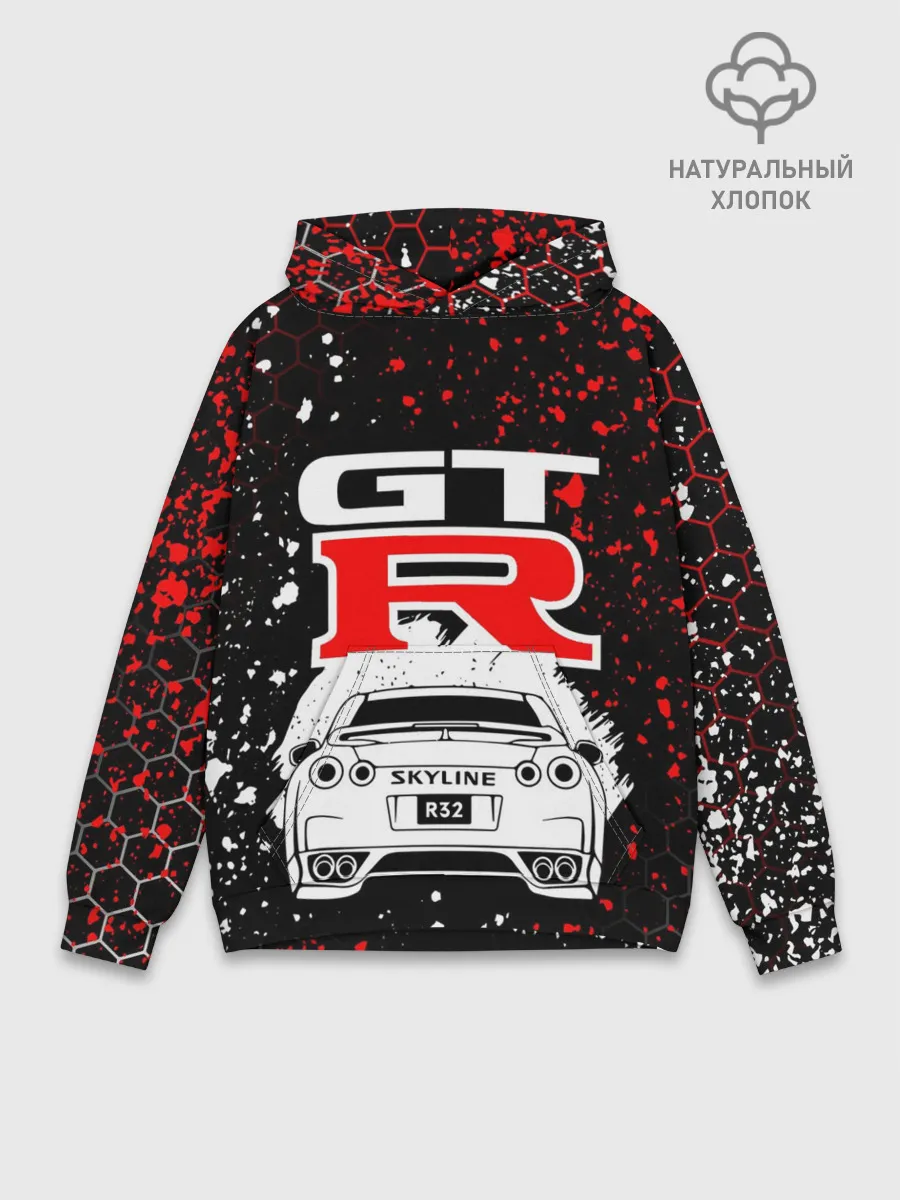 Худи мужской база хлопок / NISSAN GT-R / НИССАН GTR