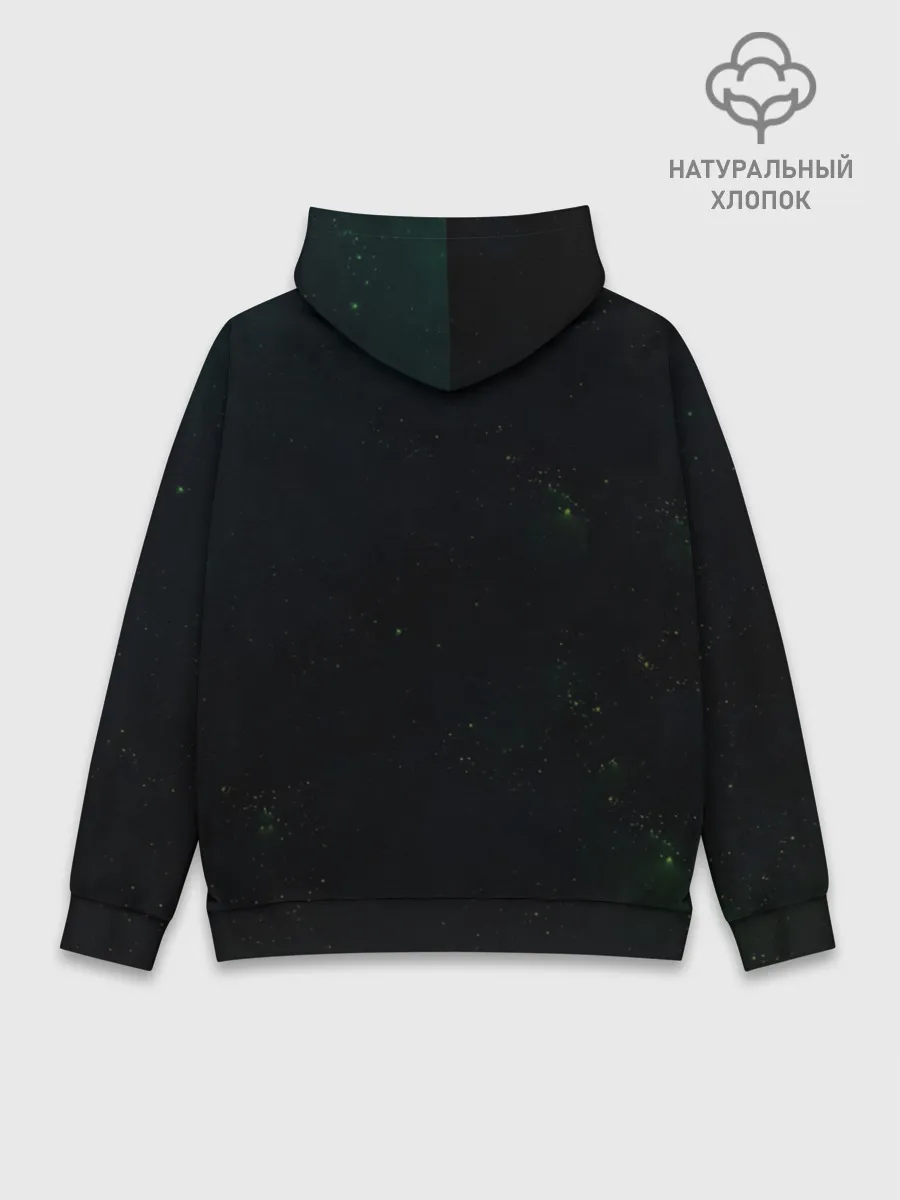 Худи мужской база хлопок / Космонавт и бабочки