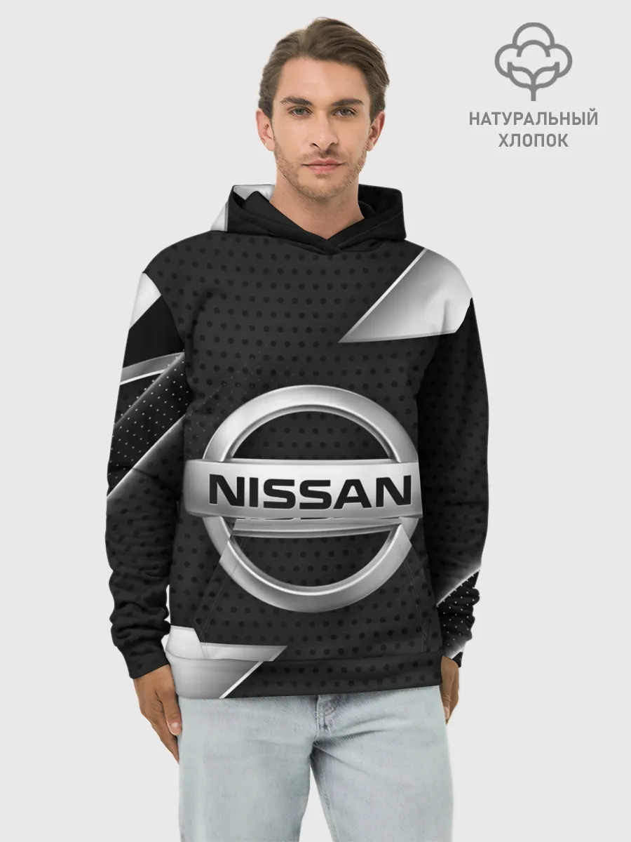 Худи мужской база хлопок / NISSAN / НИССАН / МЕТАЛЛ