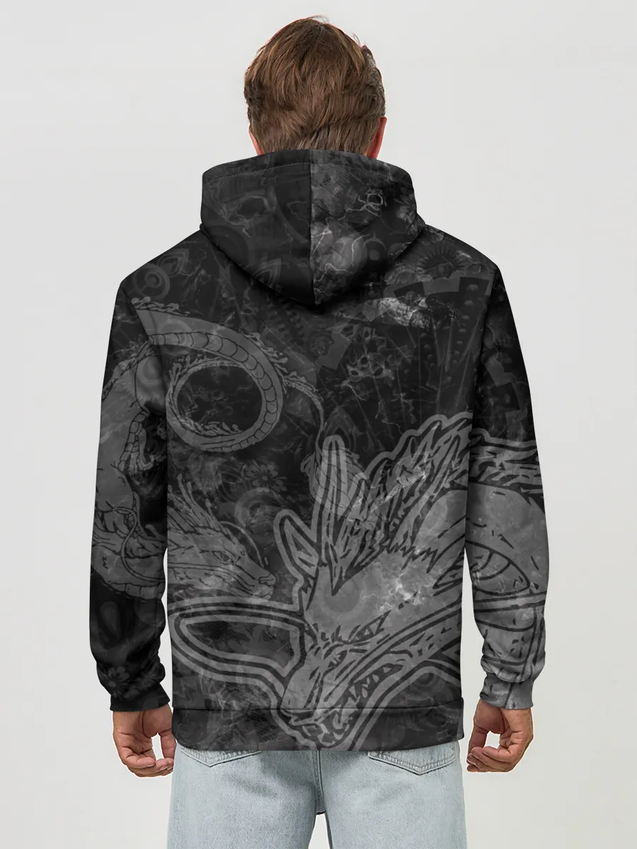 Худи мужской база хлопок / Haku Dragon