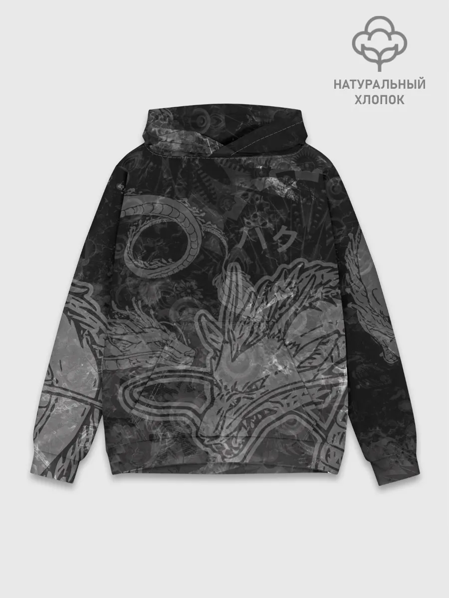 Худи мужской база хлопок / Haku Dragon