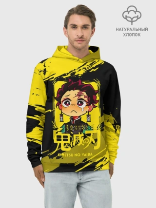 Худи мужской база хлопок / Танджиро Камадо Kimetsu no Yaiba