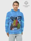 Худи мужской база хлопок / Незуко Гию и Танджиро