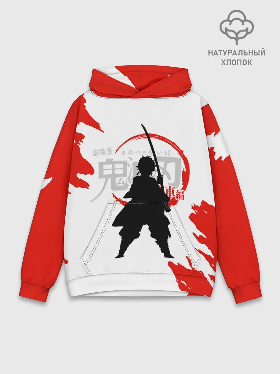 Худи мужской база хлопок / Танджиро Камадо Kimetsu no Yaiba
