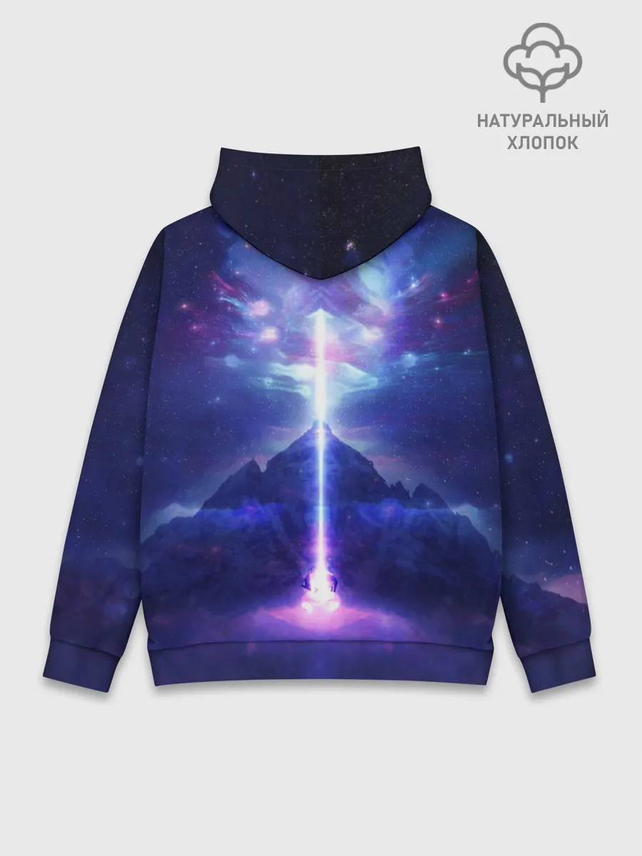 Худи мужской база хлопок / Яркий взрыв в космосе