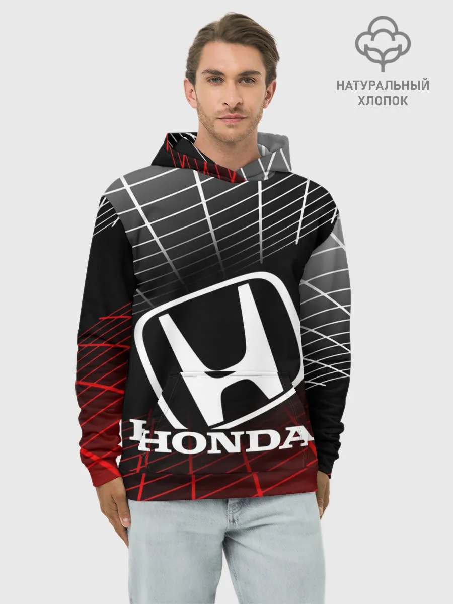Худи мужской база хлопок / HONDA / ХОНДА / СЕТКА