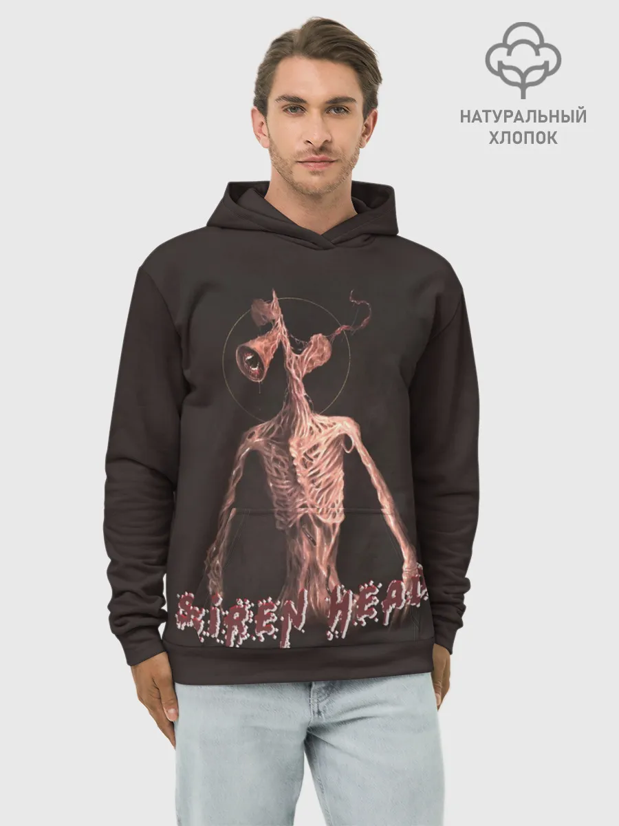 Худи мужской база хлопок / Siren Head Надпись