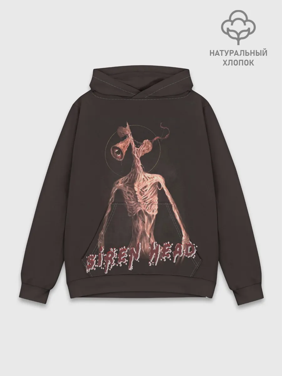 Худи мужской база хлопок / Siren Head Надпись