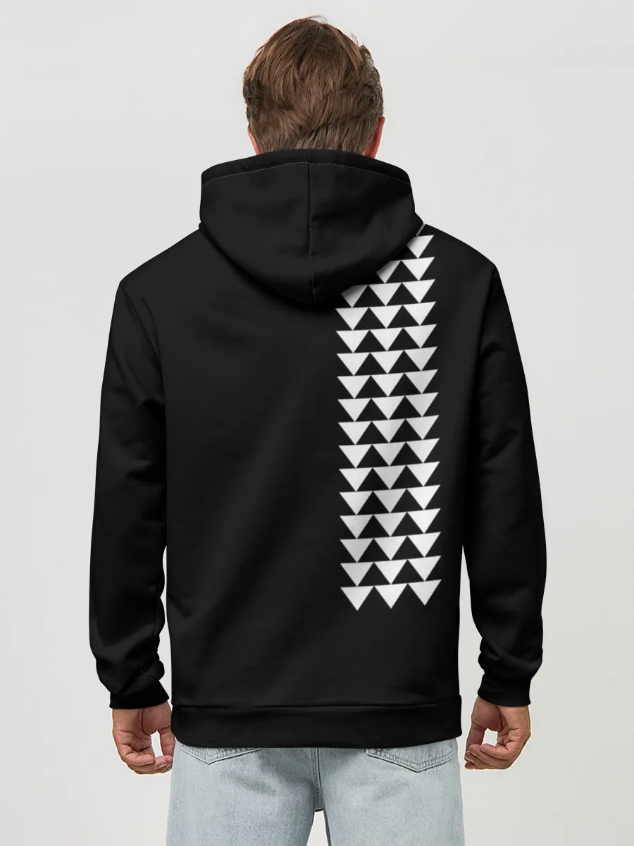 Худи мужской база хлопок / Джейсон Момоа тату узор