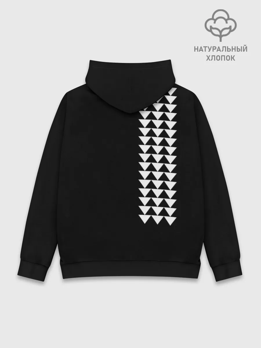 Худи мужской база хлопок / Джейсон Момоа тату узор