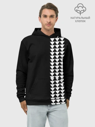 Худи мужской база хлопок / Джейсон Момоа тату узор