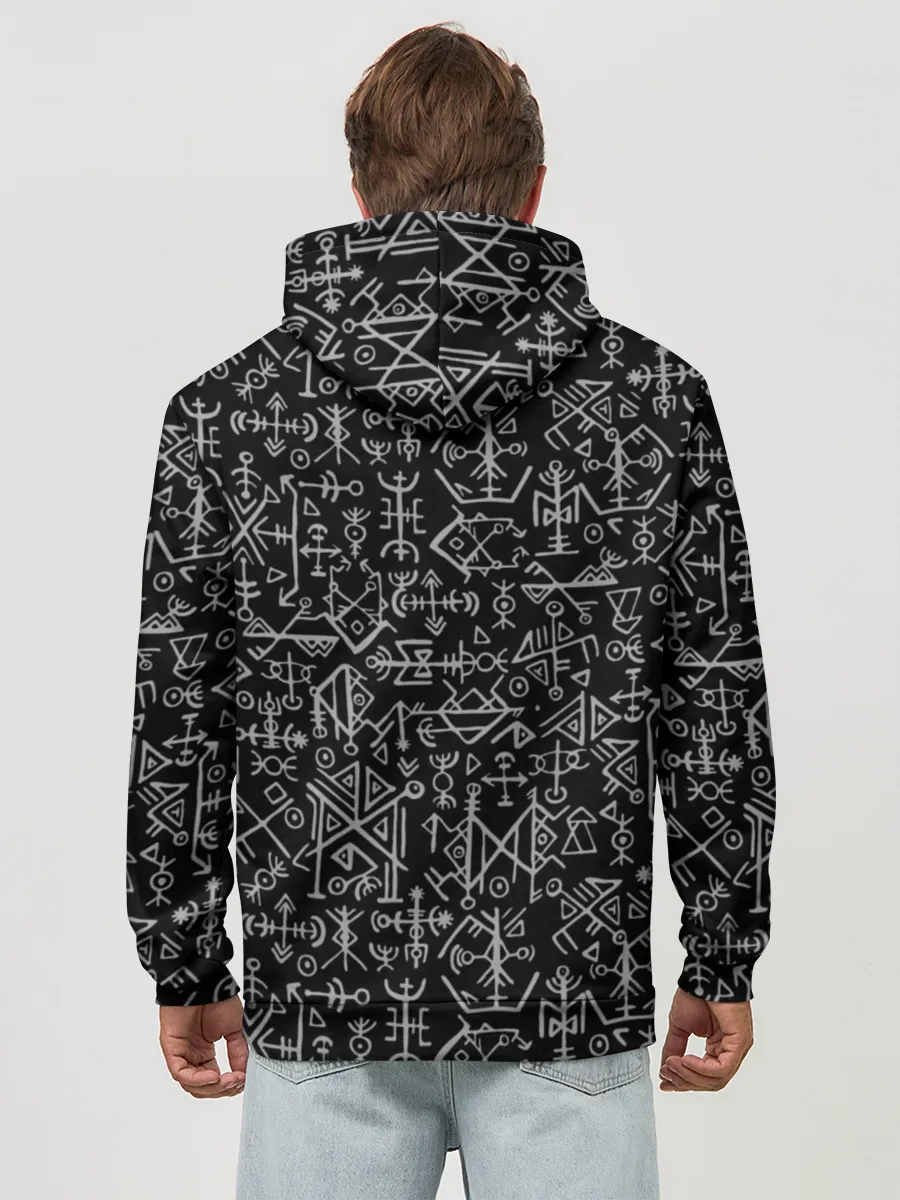 Худи мужской база хлопок / Valheim Череп викинга