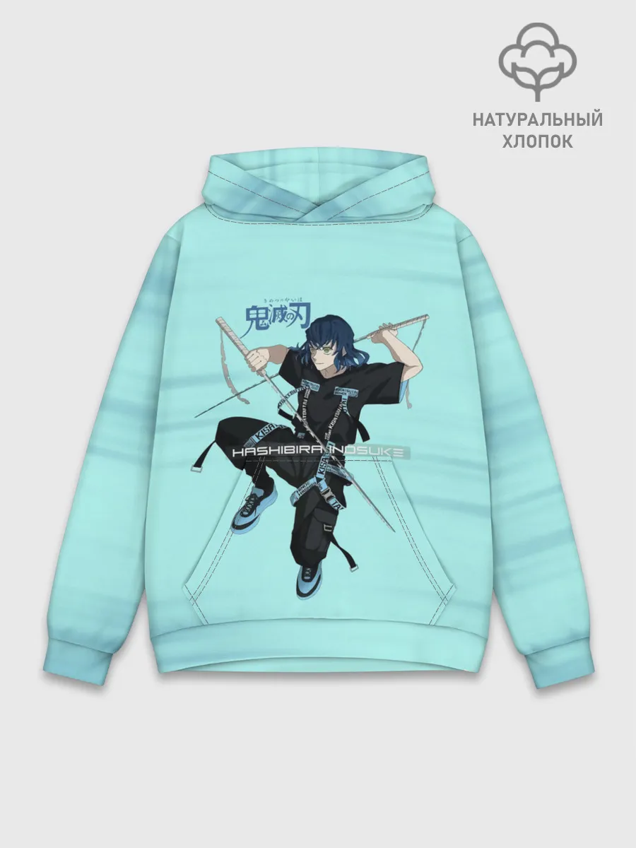 Худи мужской база хлопок / Hashibira Inosuke Kimetsu no Yaiba