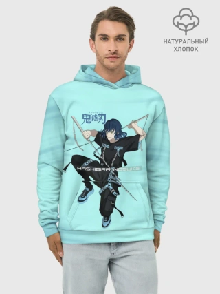 Худи мужской база хлопок / Hashibira Inosuke Kimetsu no Yaiba