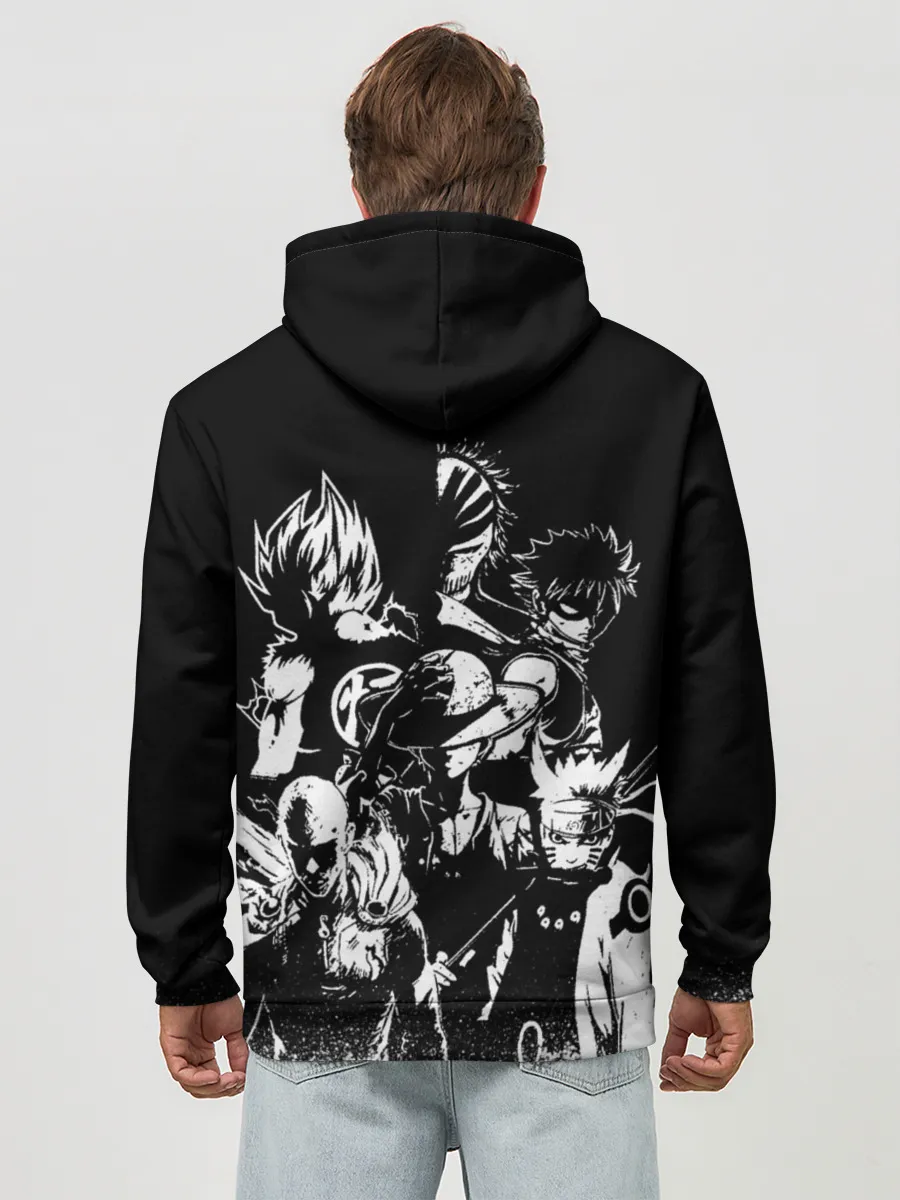 Худи мужской база хлопок / ГЛАВНЫЕ ГЕРОИ АНИМЕ