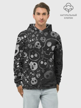 Худи мужской база хлопок / ART SKULL