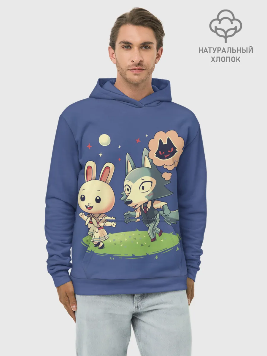 Худи мужской база хлопок / Зайка и волчек | Beastars