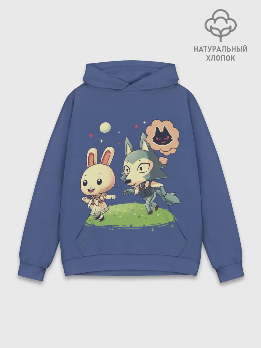 Худи мужской база хлопок / Зайка и волчек | Beastars