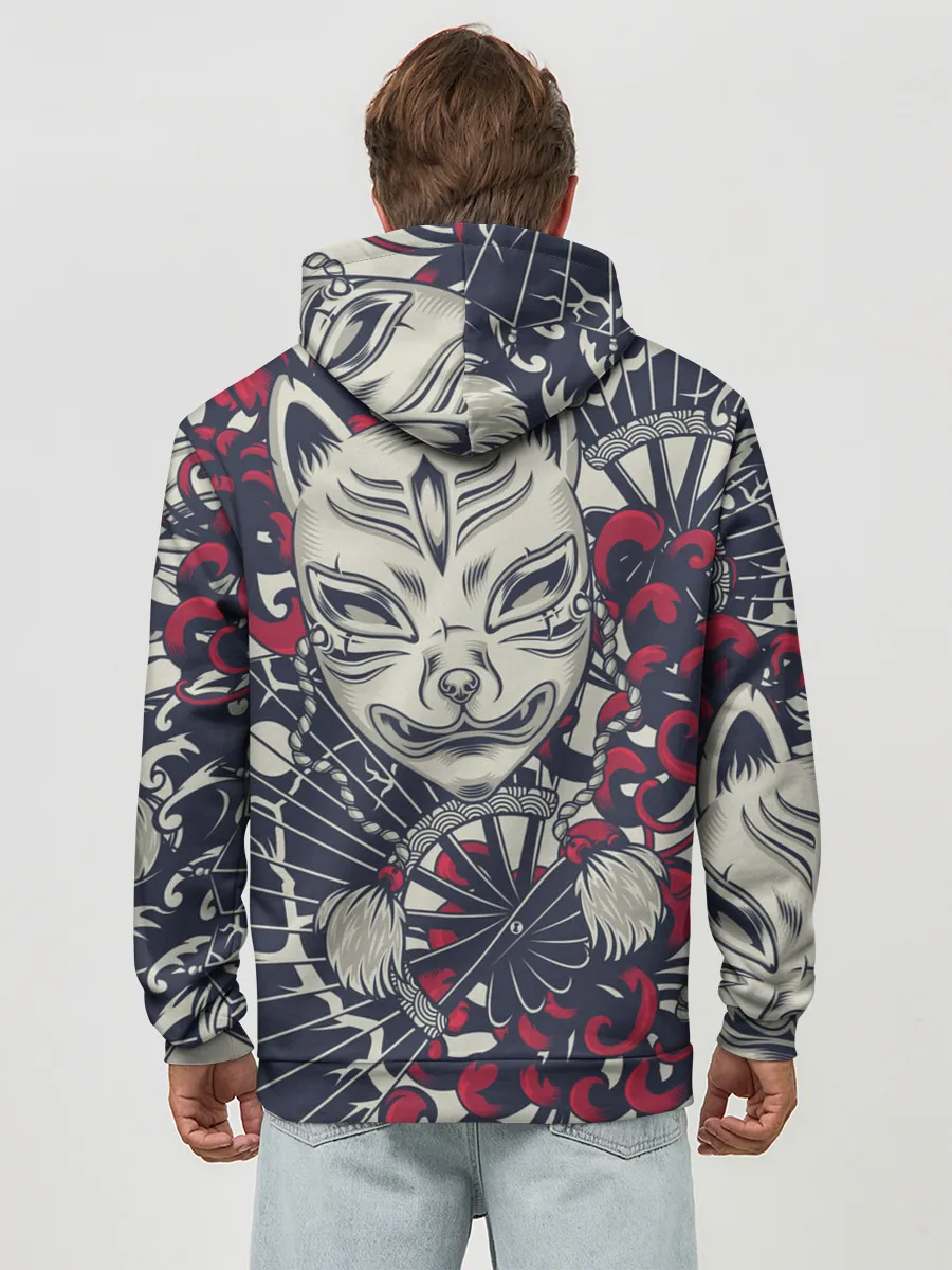 Худи мужской база хлопок / Кицунэ | Маска лисы