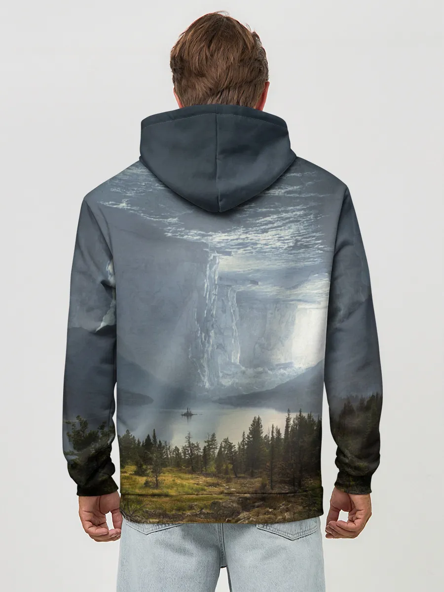 Худи мужской база хлопок / Фантастический пейзаж