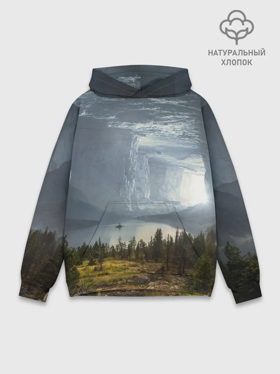 Худи мужской база хлопок / Фантастический пейзаж