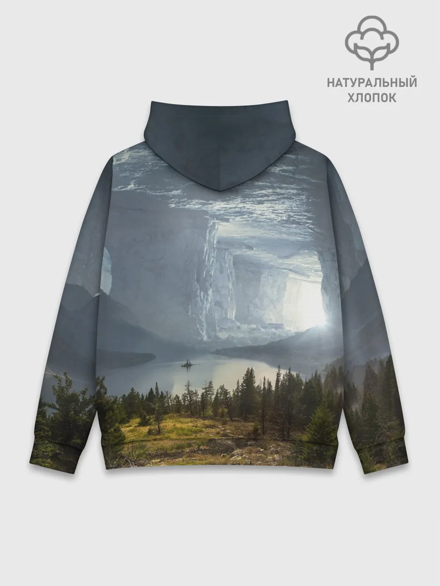 Худи мужской база хлопок / Фантастический пейзаж