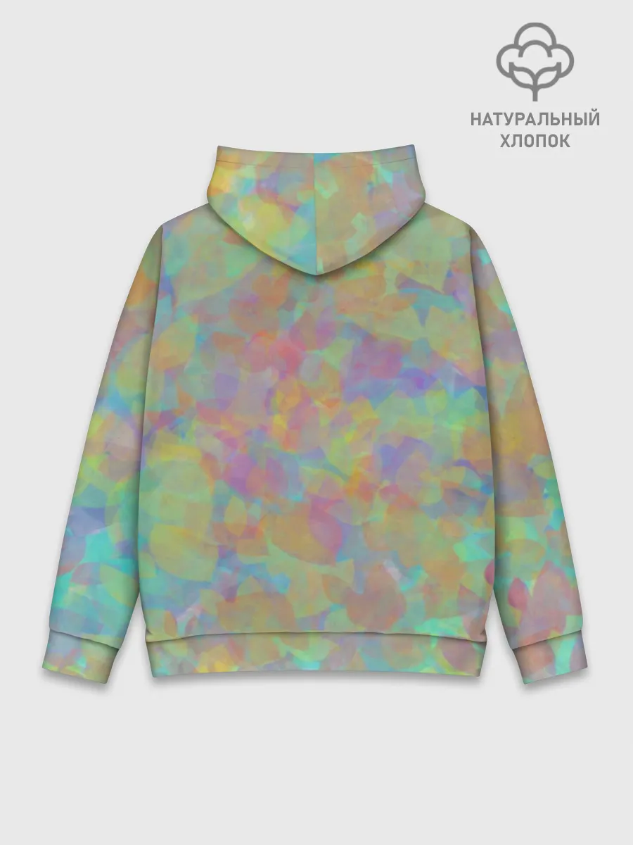 Худи мужской база хлопок / Цветные лепестки