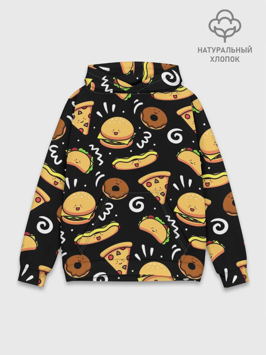 Худи мужской база хлопок / Фастфуд