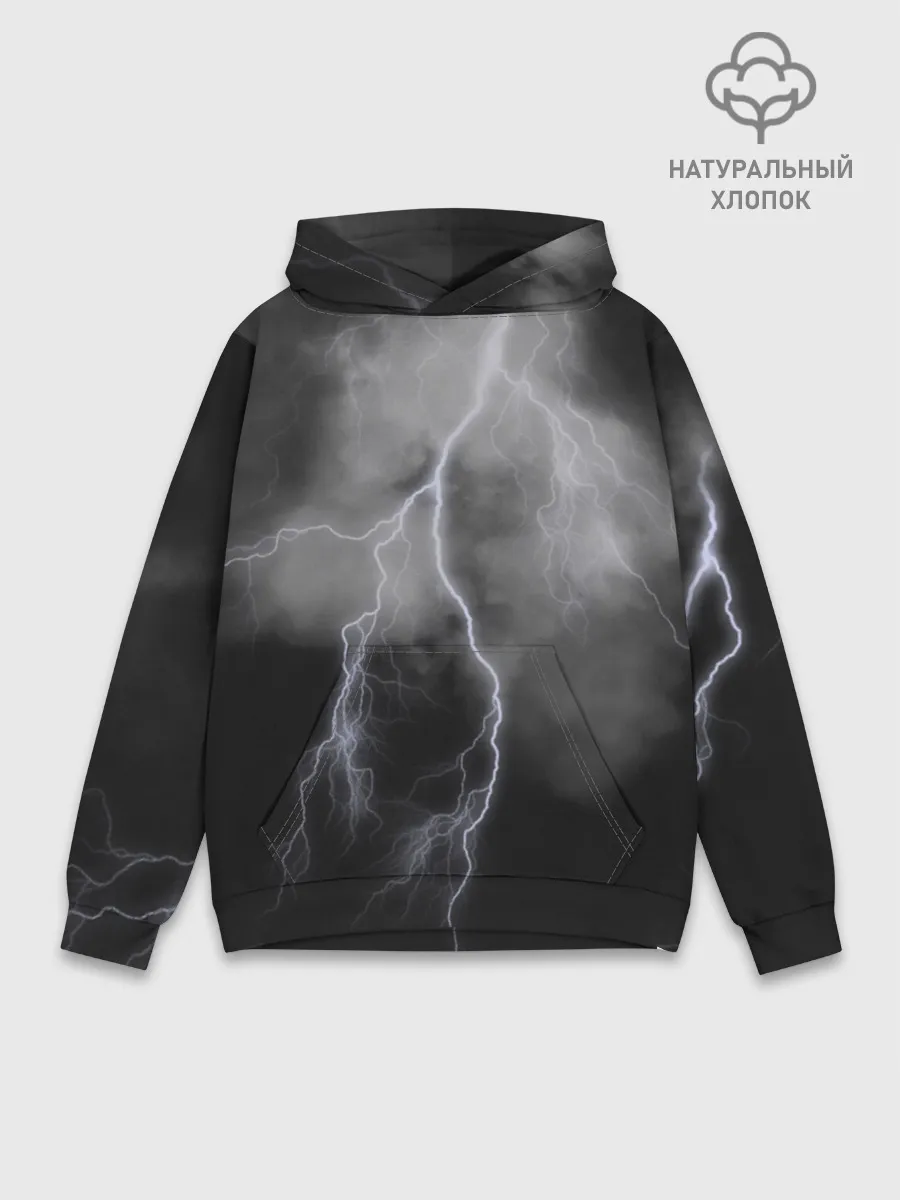 Худи мужской база хлопок / гроза