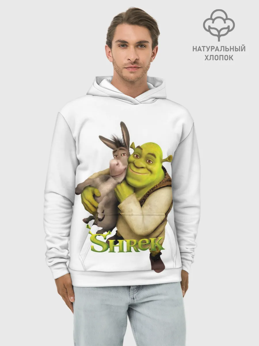 Худи мужской база хлопок / Шрек и Осел Мультфильм