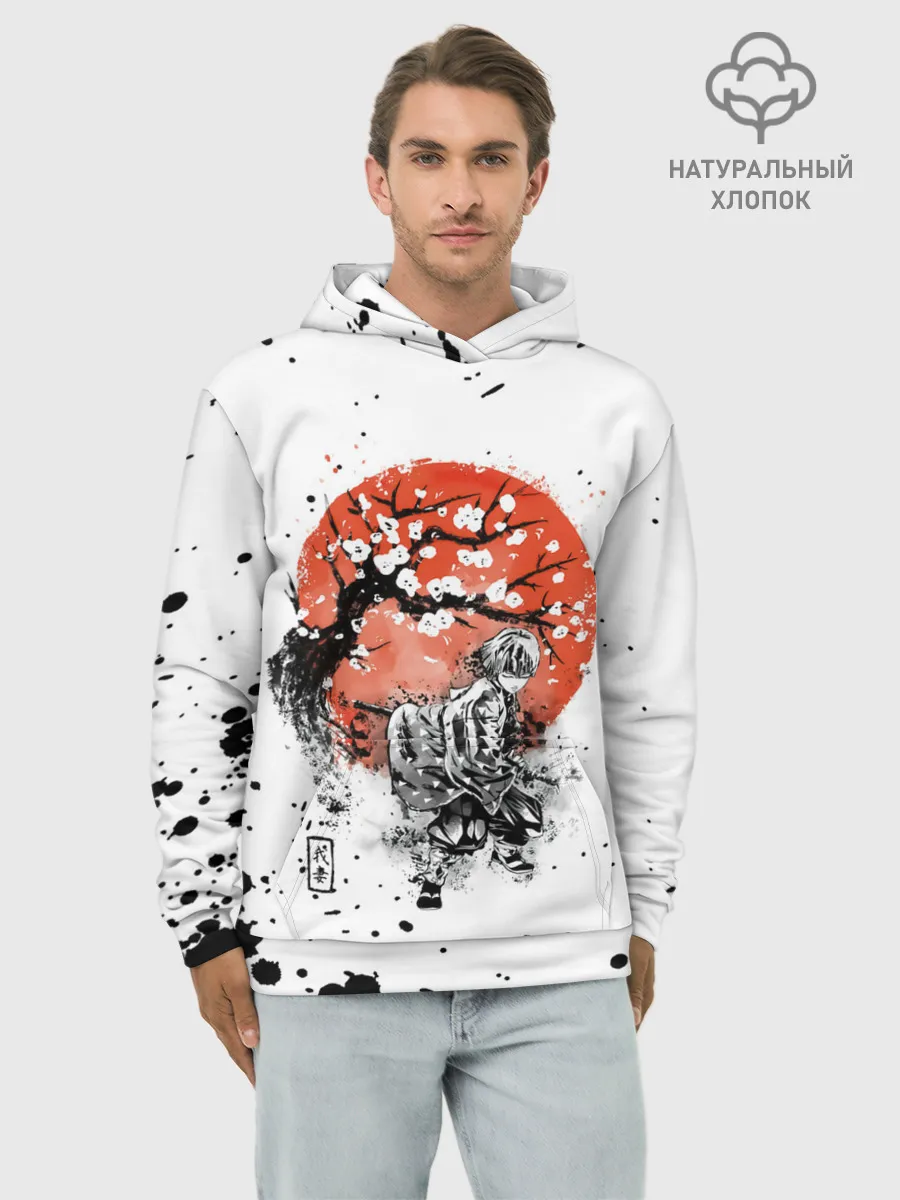 Худи мужской база хлопок / Зеницу Агацума Kimetsu no Yaiba