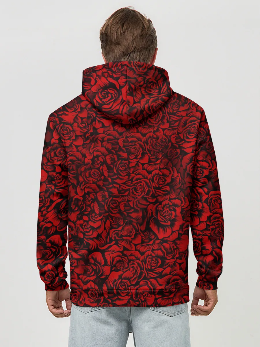 Худи мужской база хлопок / ЦВЕТОЧНЫЙ ЧЕРЕП