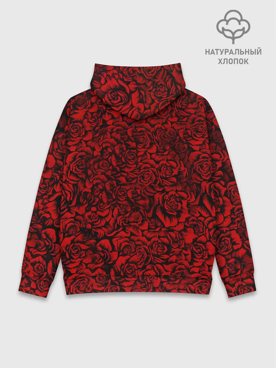 Худи мужской база хлопок / ЦВЕТОЧНЫЙ ЧЕРЕП